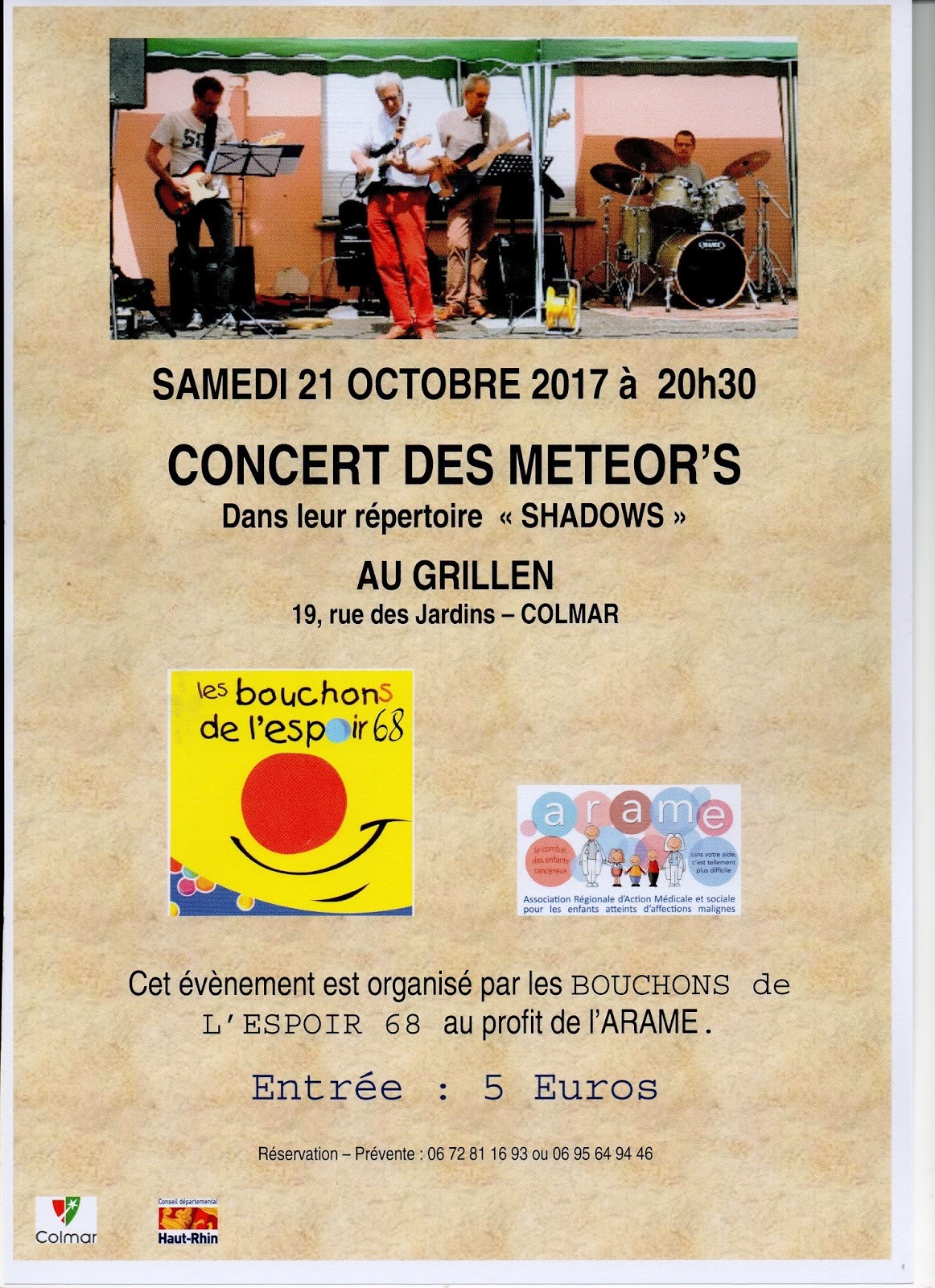 Affiche de concert des METEOR'S