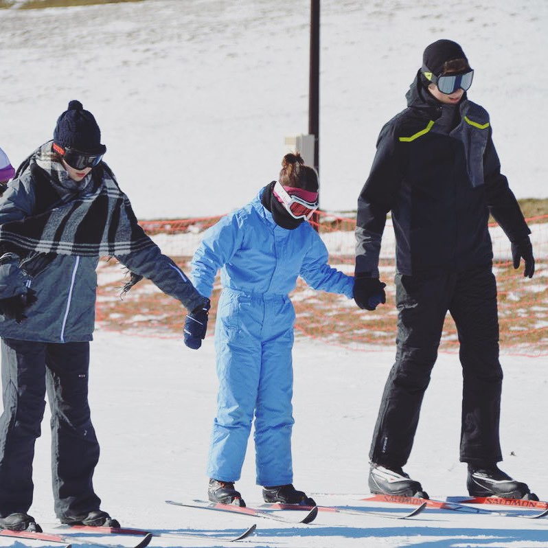 les enfants sont parti au ski en 2018, une première pour certains !